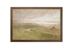 25 × 38 cm – Toile contrecollée sur carton, Cadre en bois sombre