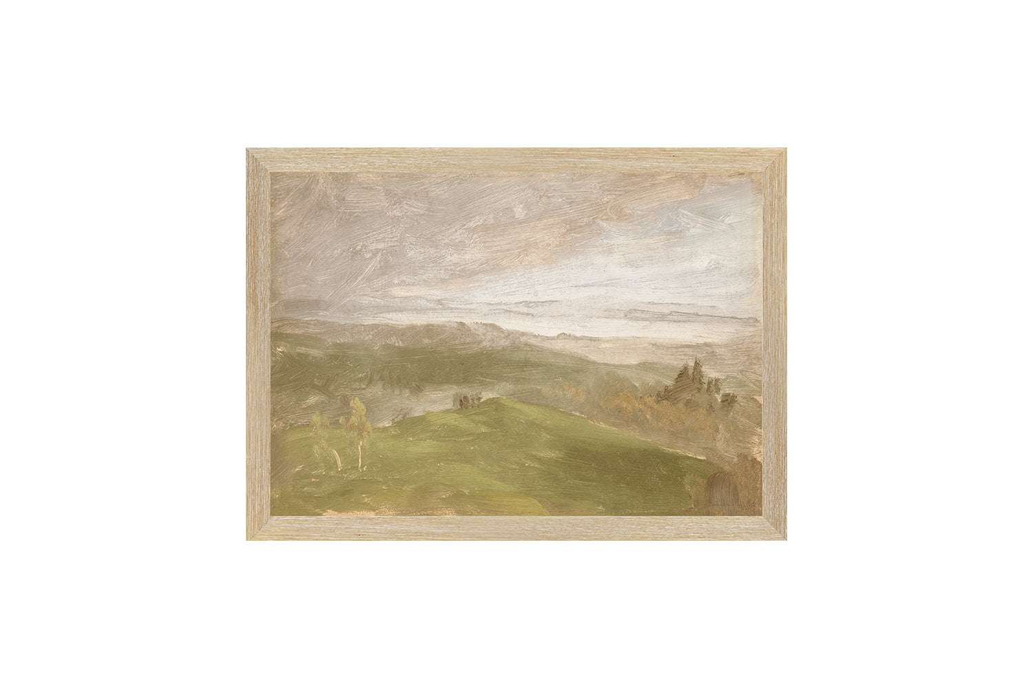 Hudson River School – Summer View, Hudson Valley C. 1870 framed art print, 8 × 11 in