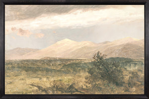 Hudson River School – Catskills at Sunset C. 1870 — nature and landscape fine art print shown from another angle