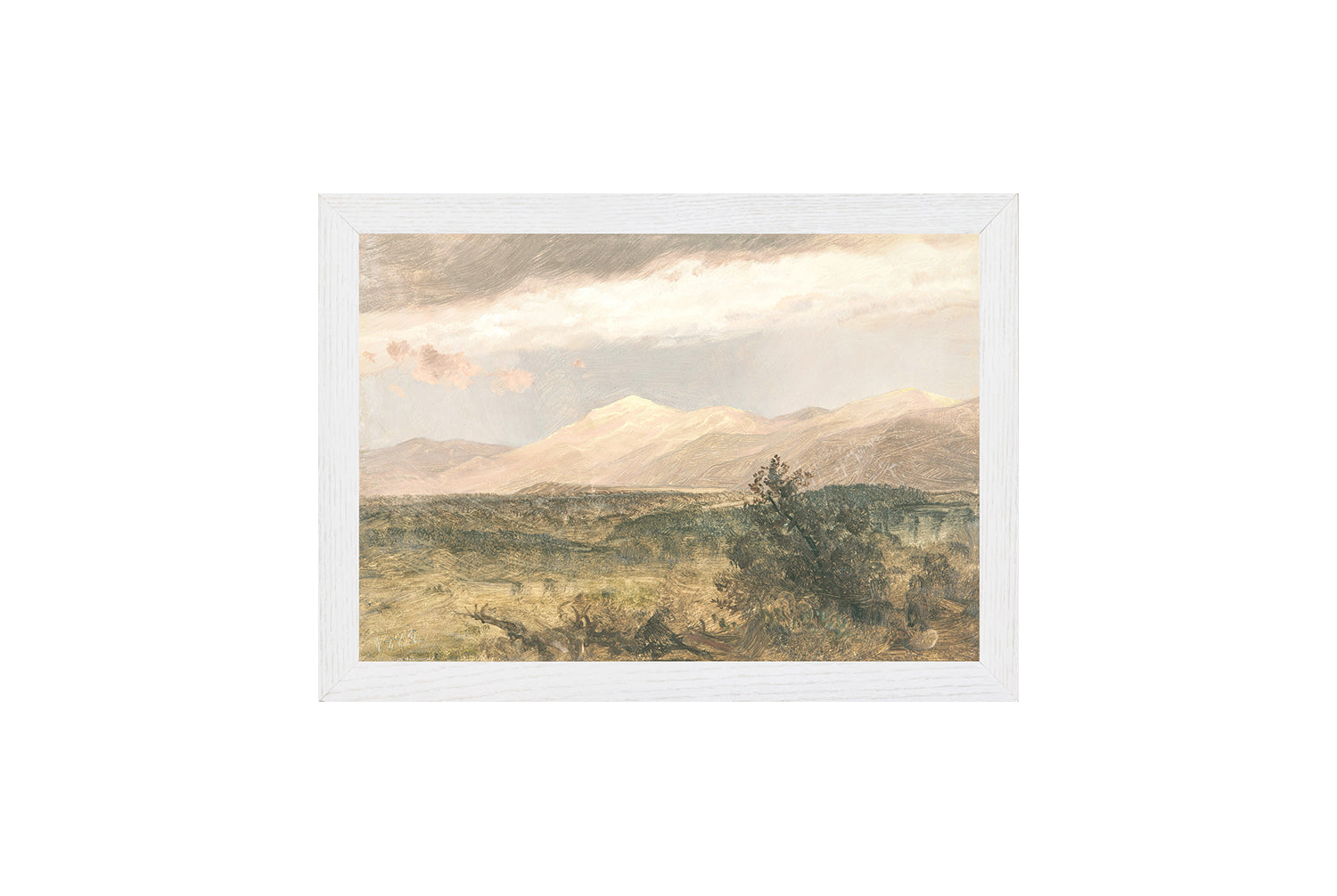 Hudson River School – Catskills at Sunset C. 1870 — nature and landscape fine art print shown from another angle