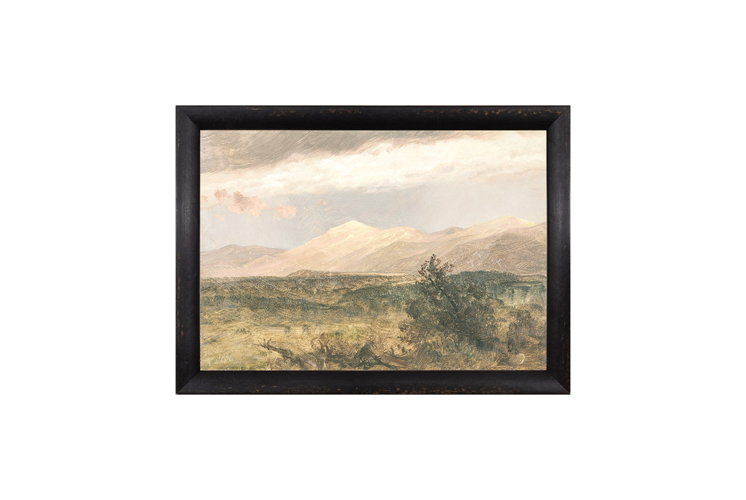 Hudson River School – Catskills at Sunset C. 1870 — nature and landscape fine art print shown from another angle