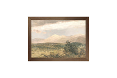 20,32 x 27,94 cm – Toile entoilée, cadre en bois foncé
