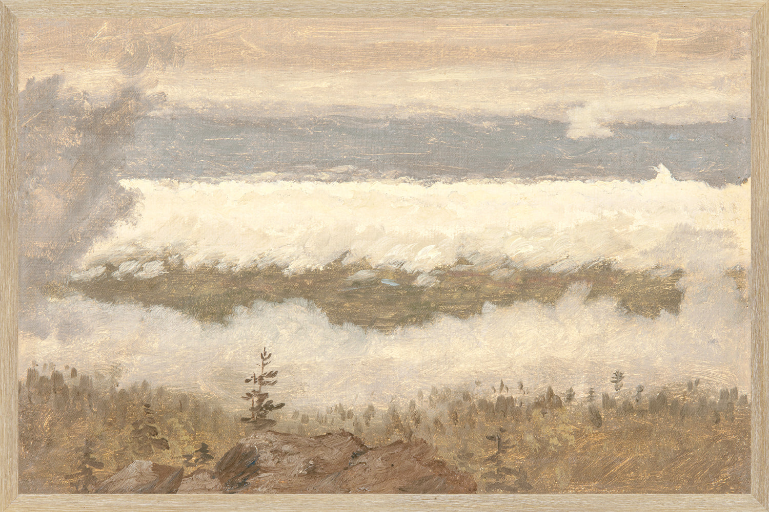 Hudson River School – Clouds from the Catskills C. 1870 — nature and landscape fine art print shown from another angle
