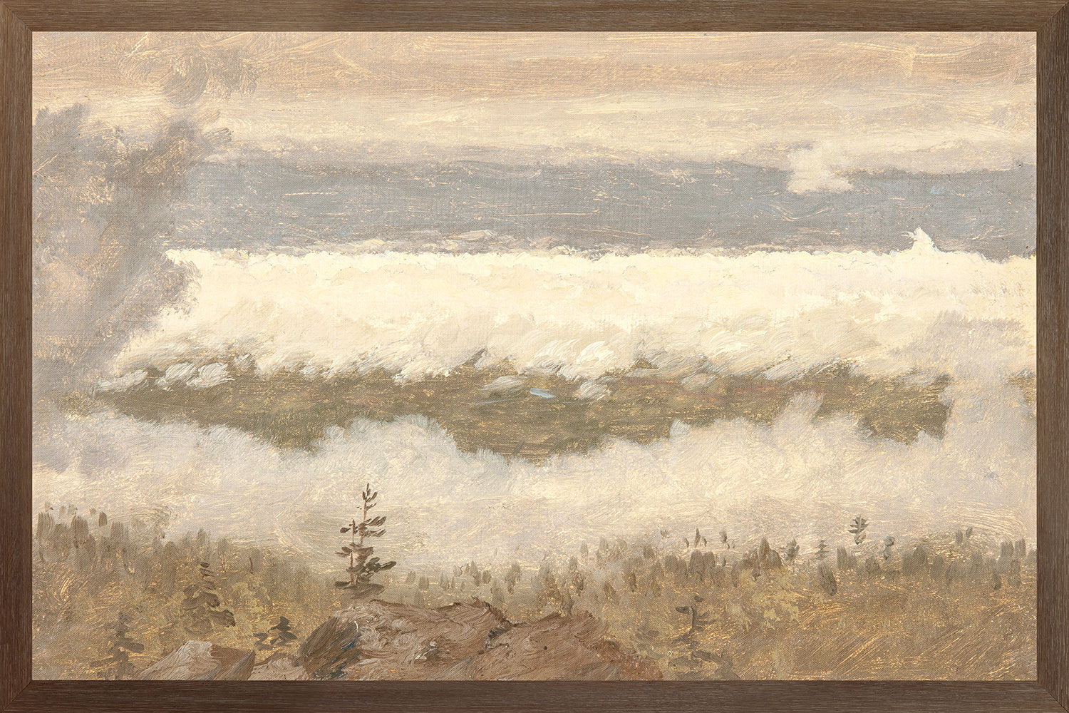 Hudson River School – Clouds from the Catskills C. 1870 — nature and landscape fine art print shown from another angle