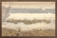 35,56 × 53,34 cm – Toile contrecollée sur panneau, cadre en bois foncé