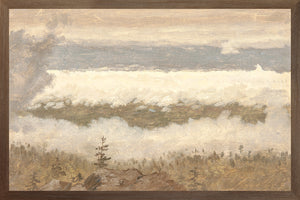 Hudson River School – Clouds from the Catskills C. 1870 — nature and landscape fine art print shown from another angle