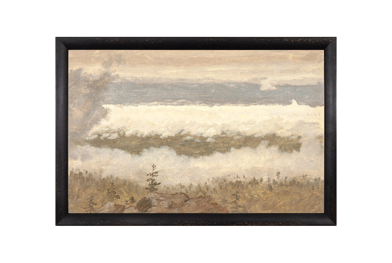 Hudson River School – Clouds from the Catskills C. 1870 — nature and landscape fine art print shown from another angle