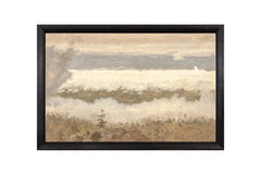 26 × 38,7 cm – Toile contrecollée, Cadre noir