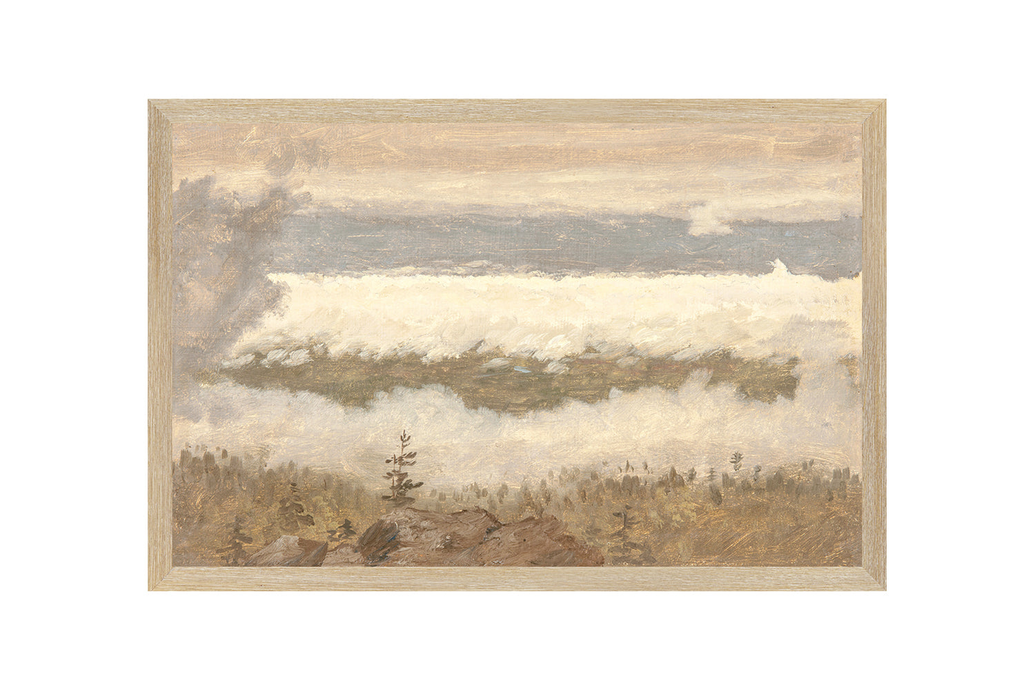 Hudson River School – Clouds from the Catskills C. 1870 — nature and landscape fine art print shown from another angle