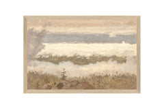 25,4 x 38,1 cm – Toile contrecollée sur carton, Cadre en bois clair