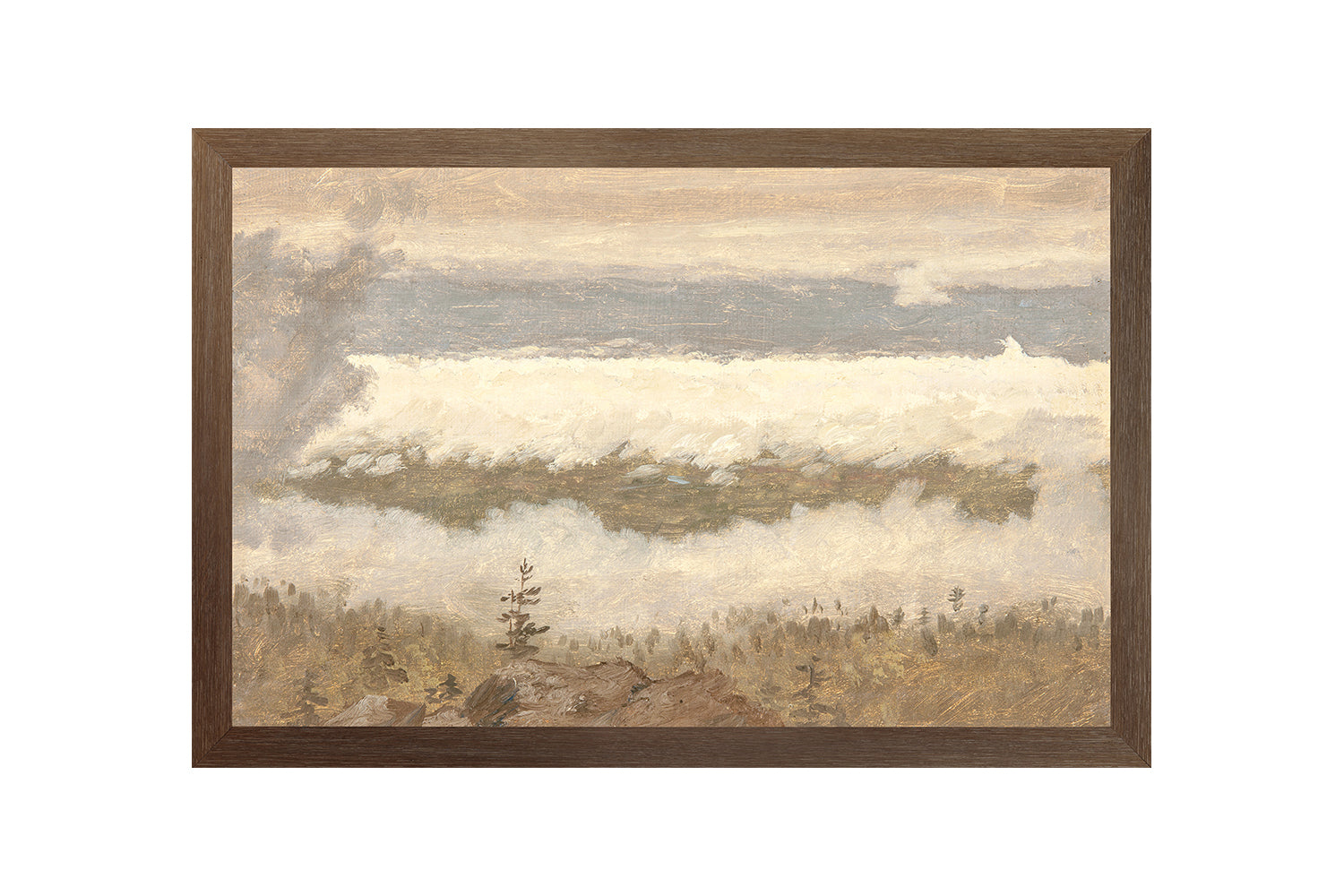 Hudson River School – Clouds from the Catskills C. 1870 — nature and landscape fine art print shown from another angle