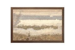 25,4 × 38,1 cm – Toile contrecollée, Cadre en bois foncé
