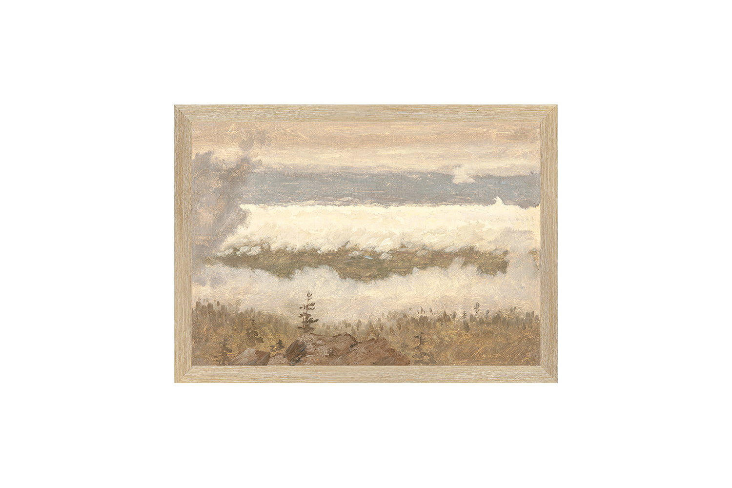 Hudson River School – Clouds from the Catskills C. 1870 — nature and landscape fine art print shown from another angle
