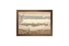20,32 × 27,94 cm – Toile entoilée, Cadre en bois foncé