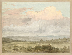 Hudson River School – Clouds, Hudson Valley C. 1870 — nature and landscape fine art print shown from another angle