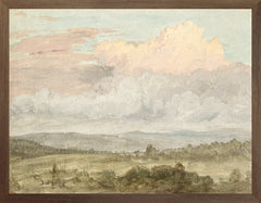 35,5 × 45,5 cm – Toile contrecollée sur panneau, cadre en bois foncé