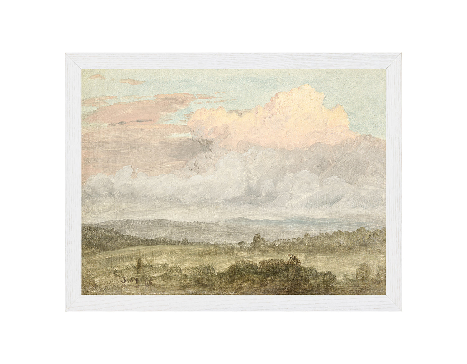 Hudson River School – Clouds, Hudson Valley C. 1870 — nature and landscape fine art print shown from another angle
