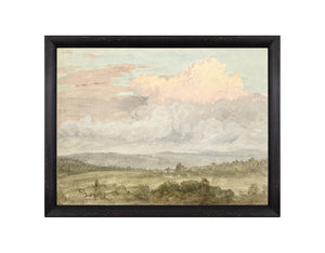 Hudson River School – Clouds, Hudson Valley C. 1870 — nature and landscape fine art print shown from another angle