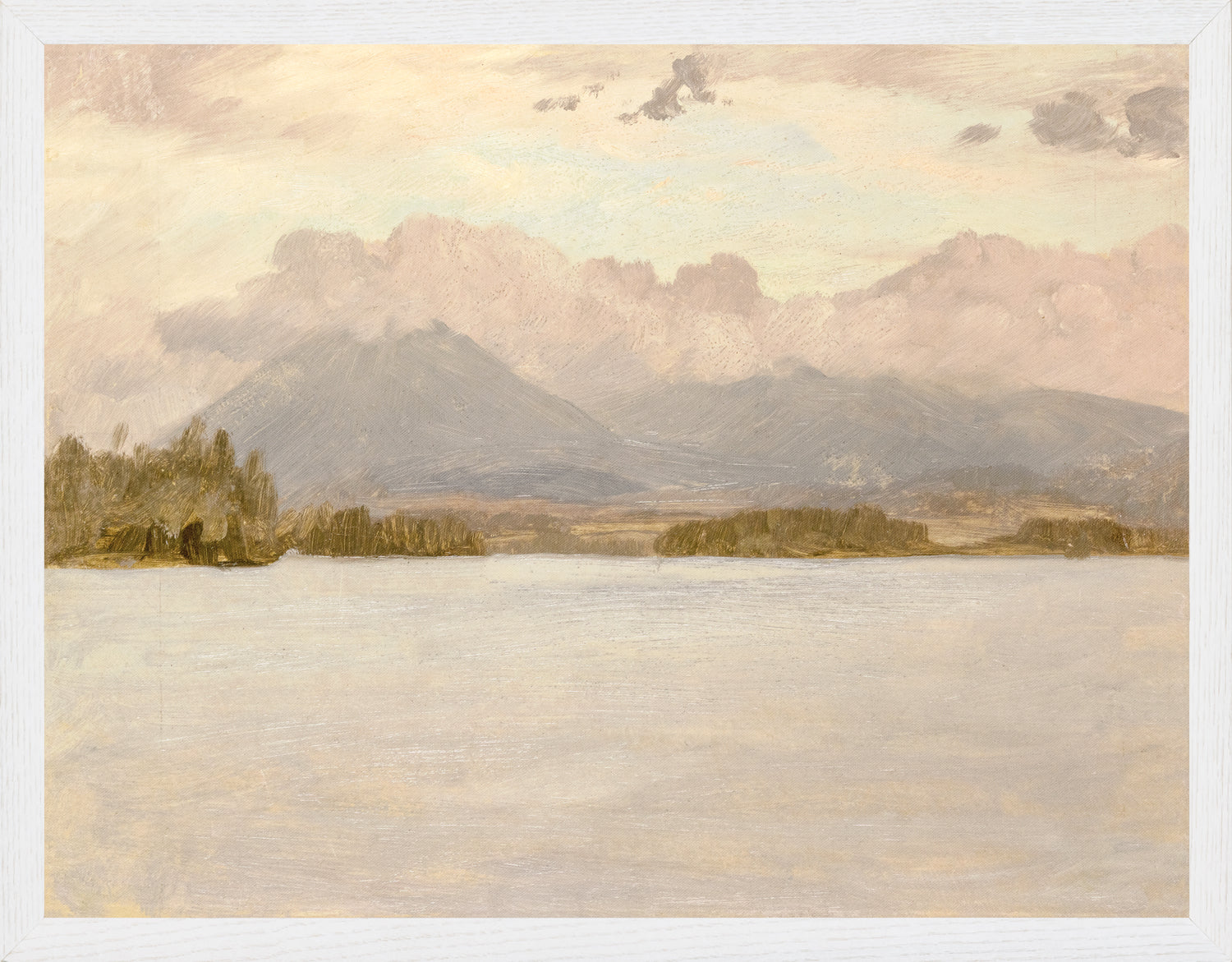 Hudson River School – Lake Katahdin C. 1870 — nature and landscape fine art print shown from another angle