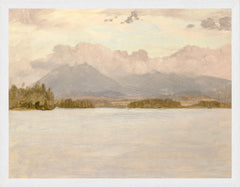 14,25 × 18,25 po – Toile entoilée, cadre blanc