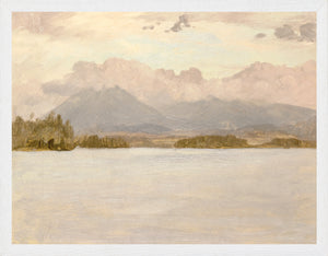 Hudson River School – Lake Katahdin C. 1870 — nature and landscape fine art print shown from another angle