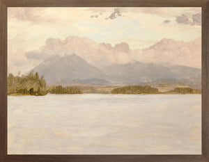 Hudson River School – Lake Katahdin C. 1870 — nature and landscape fine art print shown from another angle
