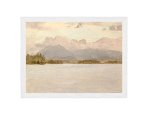 Hudson River School – Lake Katahdin C. 1870 — nature and landscape fine art print shown from another angle