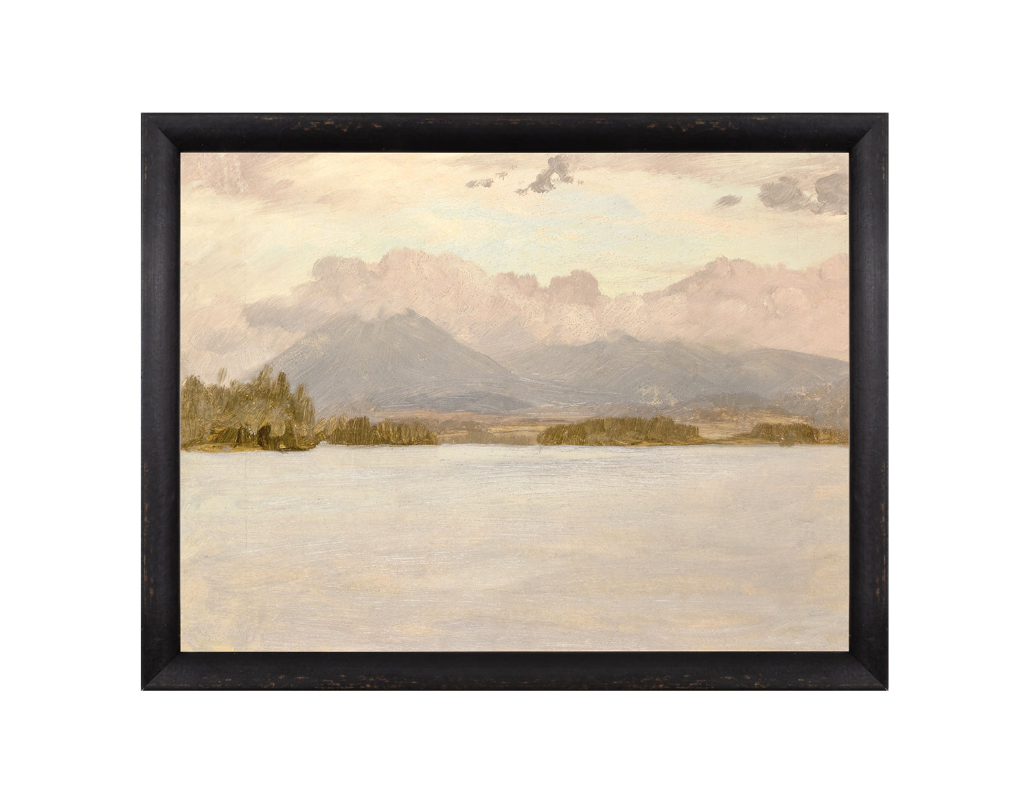 Hudson River School – Lake Katahdin C. 1870 — nature and landscape fine art print shown from another angle