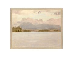 25,4 × 33 cm – Toile contrecollée sur carton, Cadre en bois clair