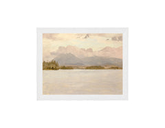 20,95 × 26,03 cm – Toile contrecollée sur carton, Cadre blanc
