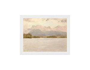 Hudson River School – Lake Katahdin C. 1870 — nature and landscape fine art print shown from another angle