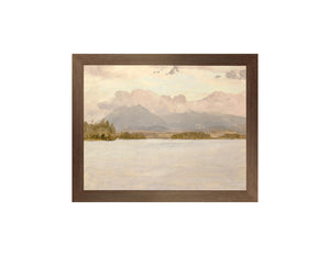Hudson River School – Lake Katahdin C. 1870 — nature and landscape fine art print shown from another angle