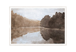 Misty Reflection I — nature and landscape fine art print shown from another angle