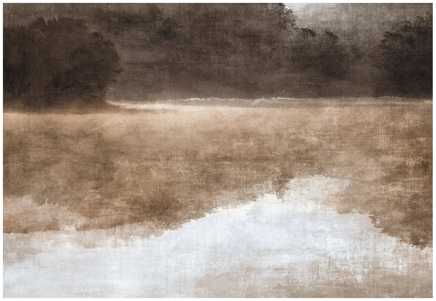 Misty Reflection II — nature and landscape fine art print in neutral tones at Laurie Yapp Home
