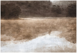 Misty Reflection II — nature and landscape fine art print in neutral tones at Laurie Yapp Home