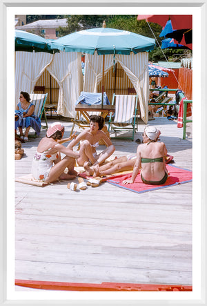 Toni Frissell Gossip Riviera C 1954 framed art print