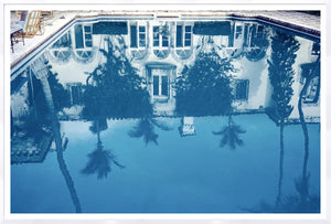 Toni Frissell – Vanderbilt House C. 1963, reflection in pool with palm trees and architecture