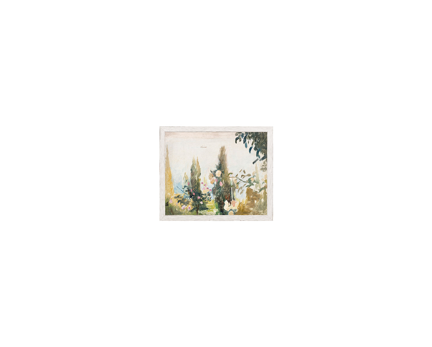 Raw Canvas Series – Garden View — nature and landscape fine art print shown from another angle