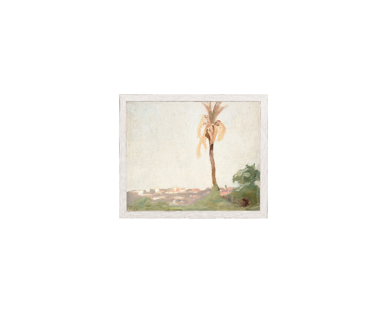 Raw Canvas Series – Pastel Palm I — nature and landscape fine art print shown from another angle