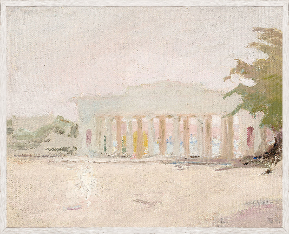 Raw Canvas Series – Ruins wall art featuring soft pastel colors and abstract architectural elements