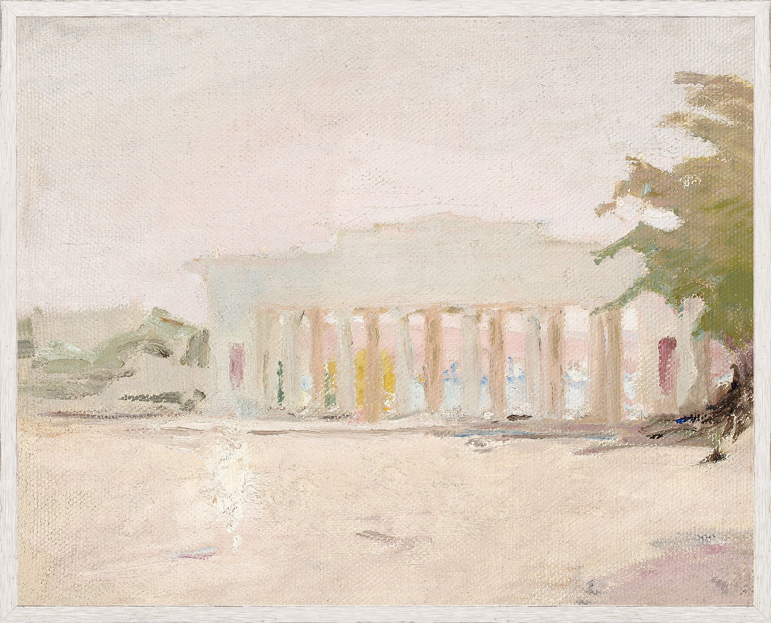 Raw Canvas Series – Ruins wall art featuring soft pastel colors and abstract architectural elements