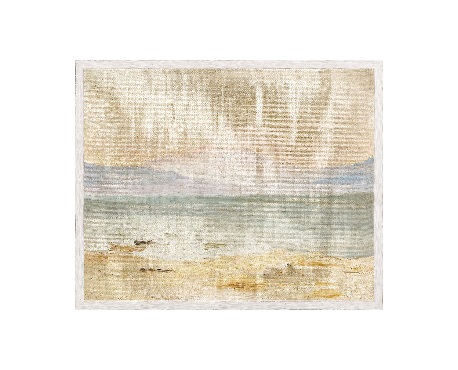 Raw Canvas Series – Coastline — nature and landscape fine art print in cool tones at Laurie Yapp Home