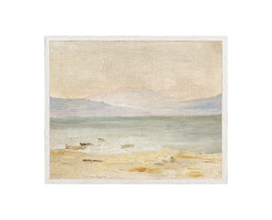Raw Canvas Series – Coastline — nature and landscape fine art print in cool tones at Laurie Yapp Home