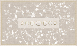 Grand Tour Intaglio – Linen Sanctuary III, Form I framed art print, 14.75 × 24.75 in