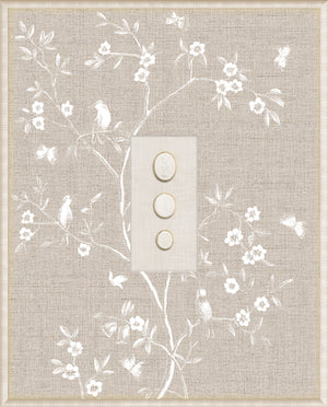 Grand Tour Intaglio – Linen Sanctuary I, Form V framed art print, 16.75 × 20.75 in