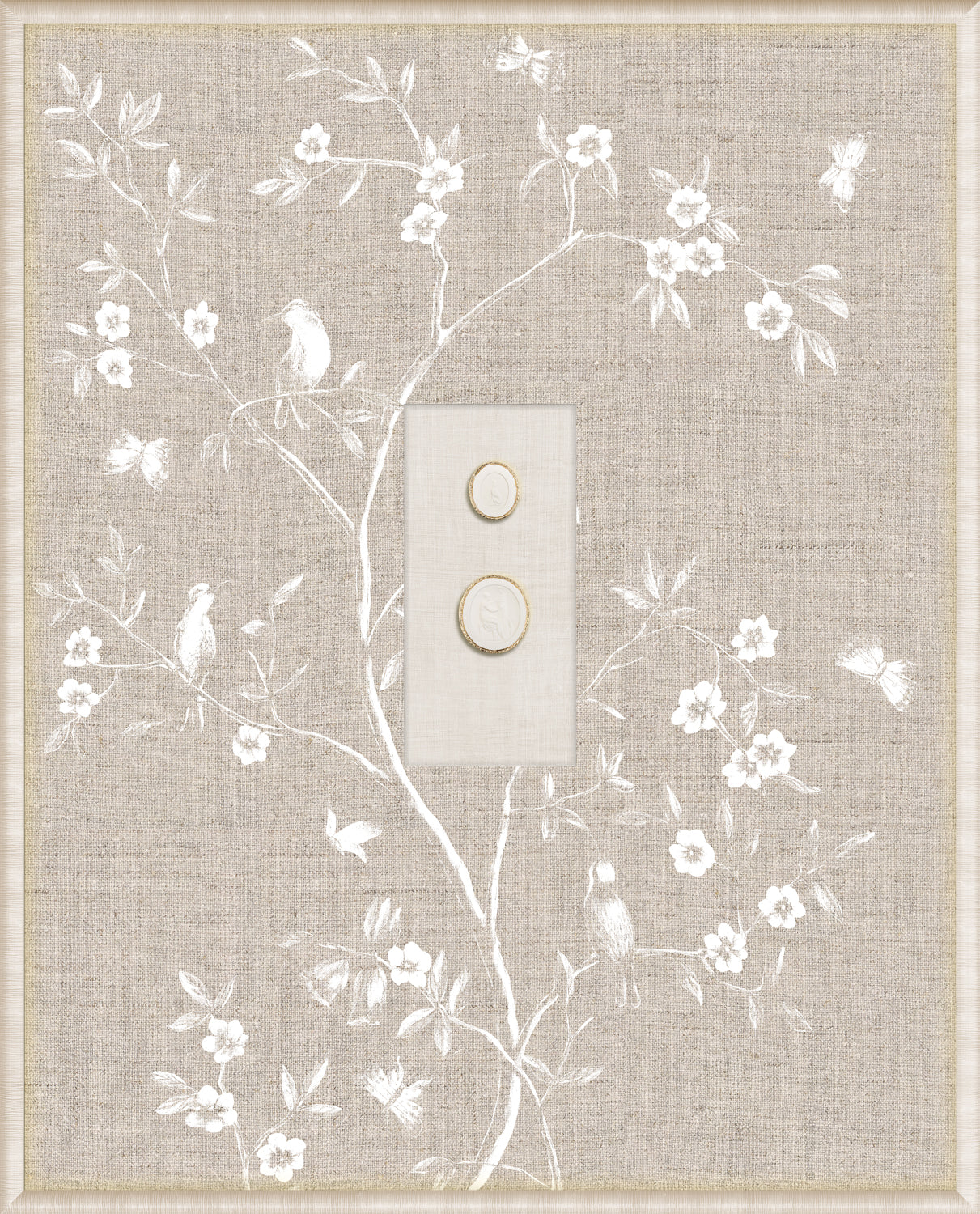 Grand Tour Intaglio – Linen Sanctuary I, Form IX framed art print, 16.75 × 20.75 in