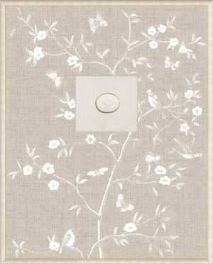 Grand Tour Intaglio – Linen Sanctuary II, Form XII framed art print, 16.75 × 20.75 in