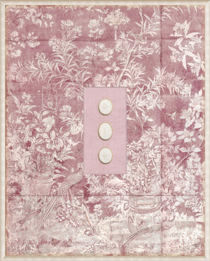 Grand Tour Intaglio – Blush Chinoiserie, Form VI framed art print