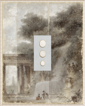 Grand Tour Intaglio – Fragonard – The Cascade, Form IV framed art print, 16.75 × 20.75 in