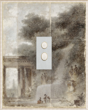 Grand Tour Intaglio – Fragonard – The Cascade, Form VIII framed art print, 16.75 × 20.75 in